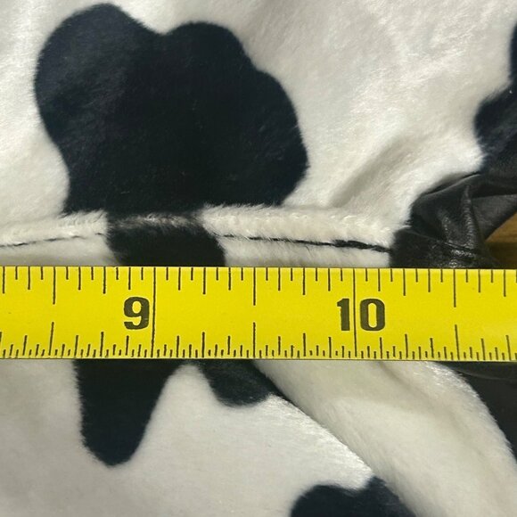Cow Print Faux Leather Pants Rave Girl Size 14 Black & White - Picture 10 of 11